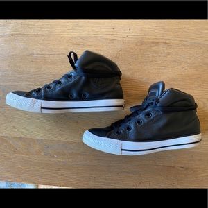 Leather Converse high tops (fit sz 8-8.5)